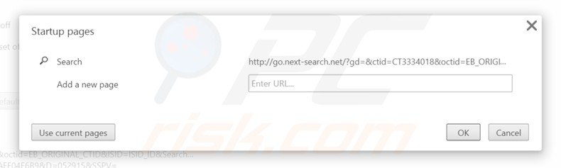 Cambia la tua homepage go.next-search.net da Google Chrome