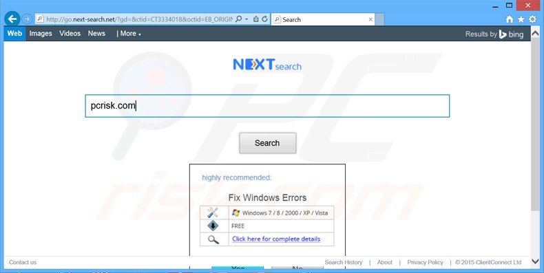 go.next-search.net browser hijacker