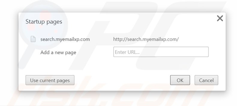 Cambia la tua homepage search.myemailxp.com in Google Chrome
