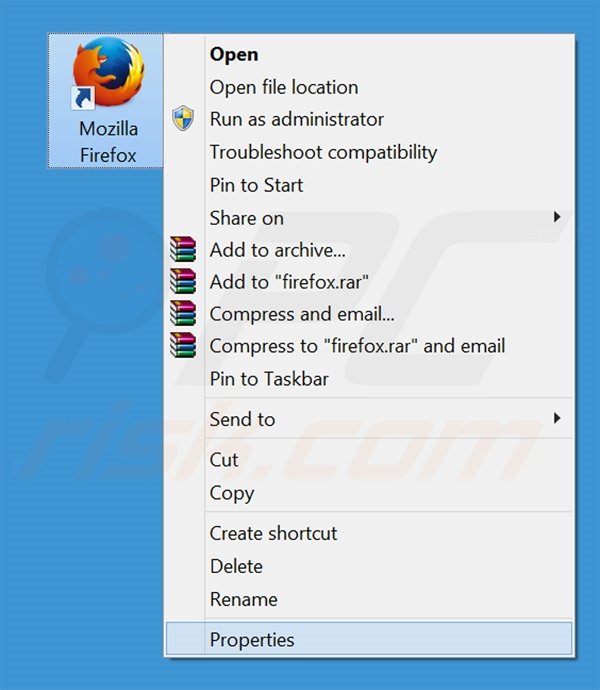 Aggiustare il collegamento rapido a Mozilla Firefox step 1