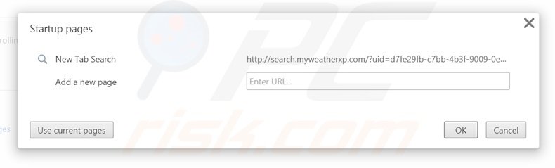 Cambia la tua homepage search.myweatherxp.com da Google Chrome