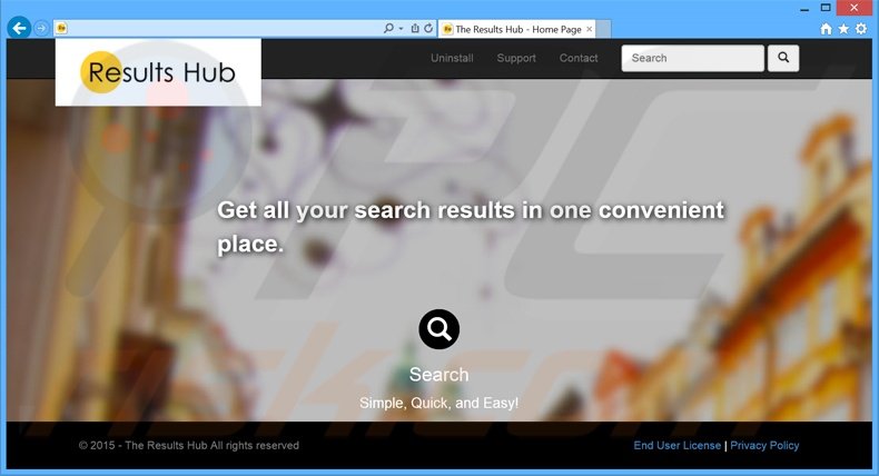 The Results Hub adware