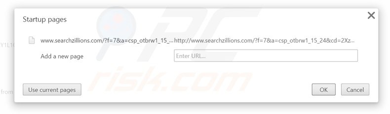Cambia la tua homepage searchzillions.com da Google Chrome 