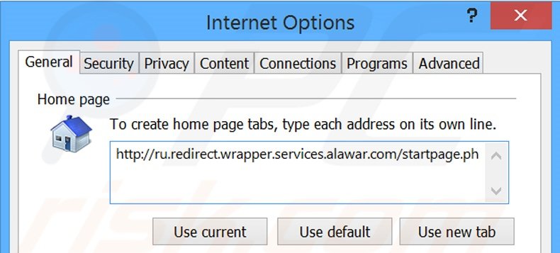 Cambia la tua homepage start.alawar.com da internet Explorer 