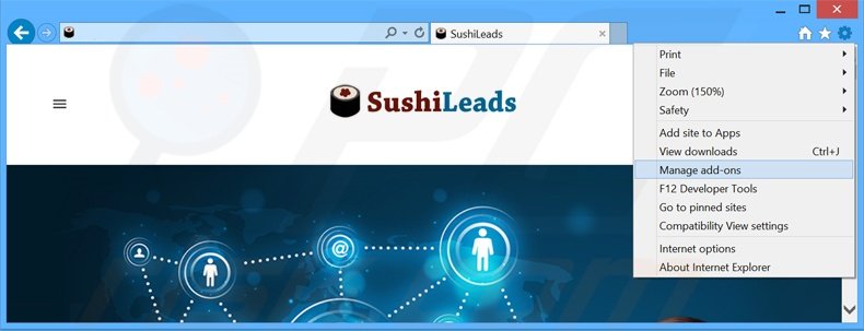 Rimuovere SushiLeads adware da Internet Explorer step 1