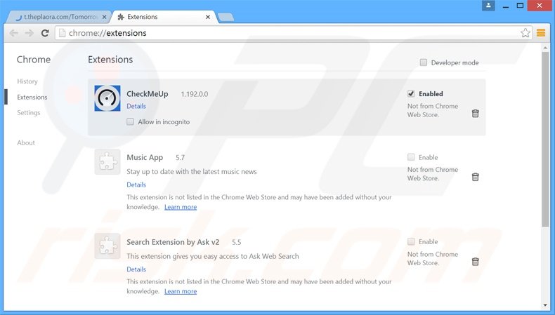 Rimuovere TomorrowGames adware da Google Chrome step 2