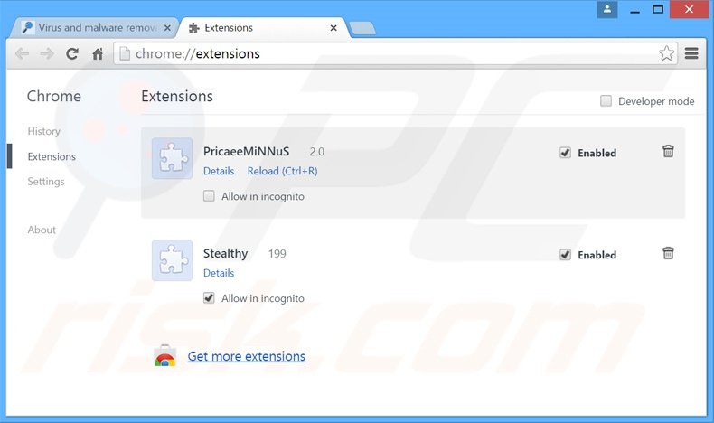 Rimuovere WordShark adware da Google Chrome step 2