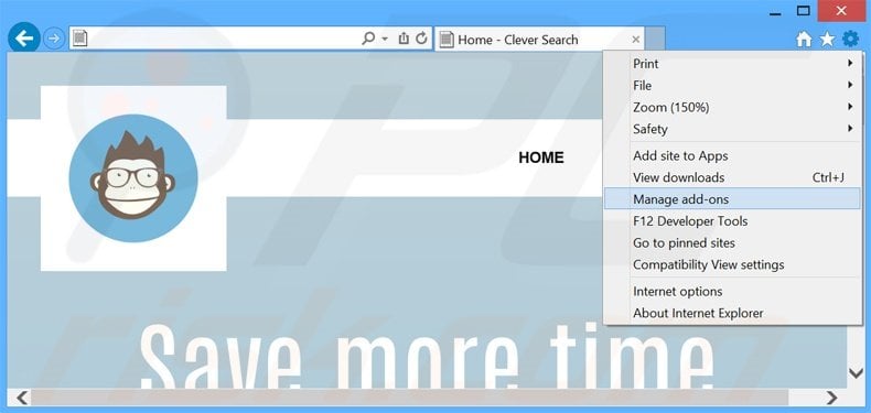 Rimuovere Clever Search adware da Internet Explorer step 1