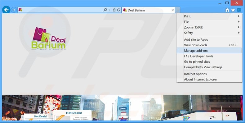 Rimuovere DealBarium adware da Internet Explorer step 1
