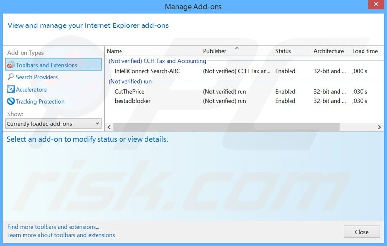 Rimuovere webdiscover da Internet Explorer step 2