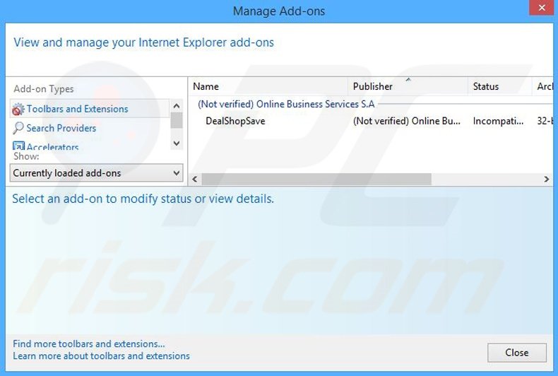 Rimuovere eoRezo adware da Internet Explorer step 2