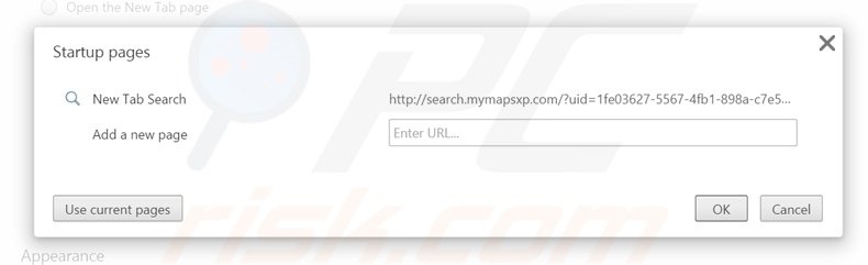 Cambia la tua homepage search.mymapsxp.com da Google Chrome 