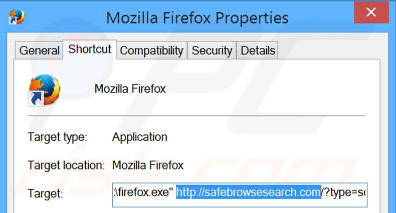 Aggiustare il collegamento rapido a Mozilla Firefox step 2