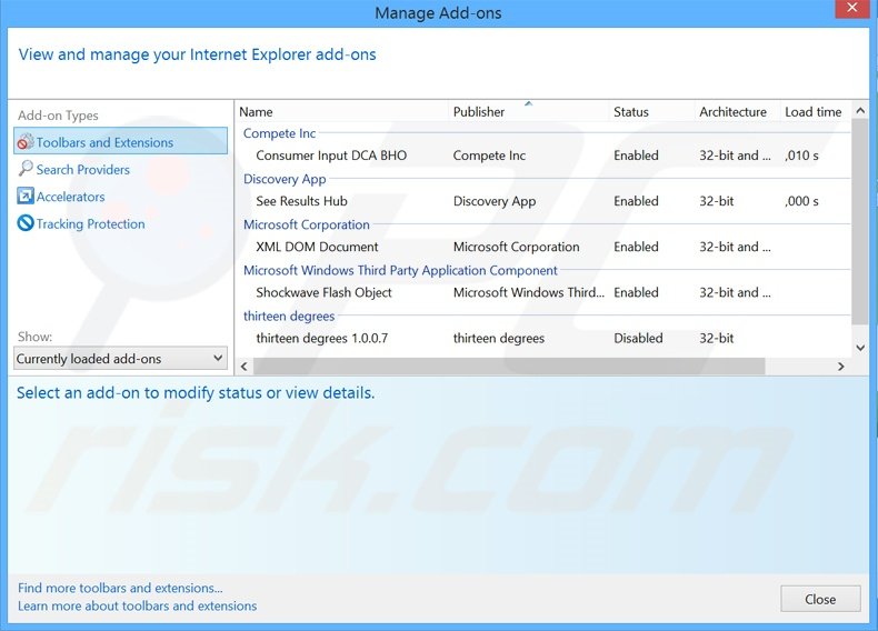 Rimuovere SASA adware da Internet Explorer step 2