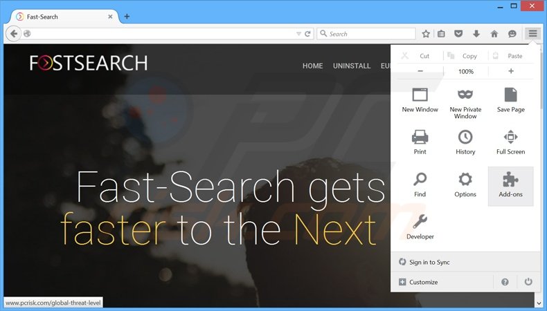 Rimuovere Fast-Search adware da Mozilla Firefox step 1