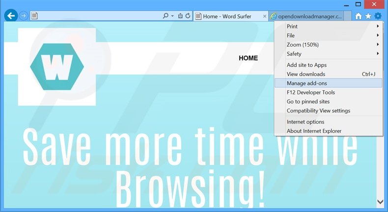 Rimuovere Word Surfer adware da Internet Explorer step 1