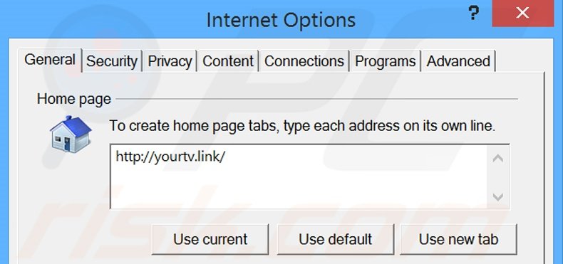 Cambia la tua homepage yourtv.link in Internet Explorer