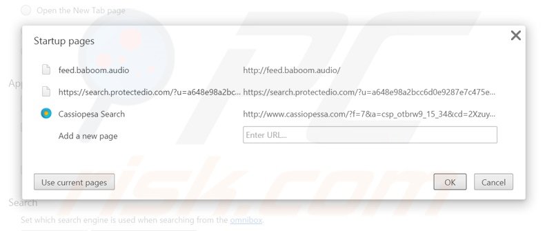 Cambia la tua homepage baboom.audio da Google Chrome 