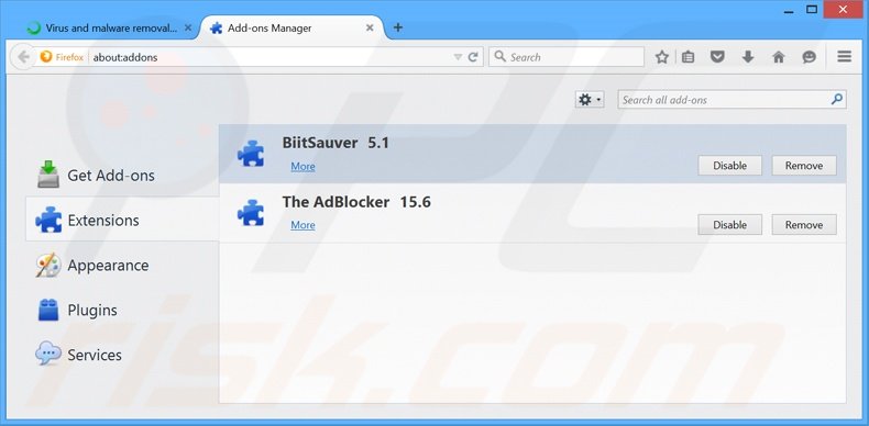 Rimuovere BitSaver adware da Mozilla Firefox step 2