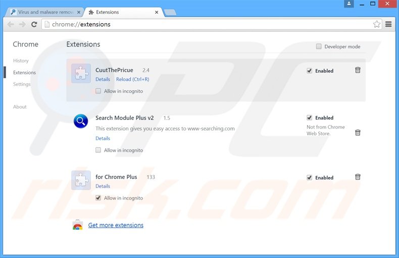 Rimuovere Blazer Deals adware da Google Chrome step 2