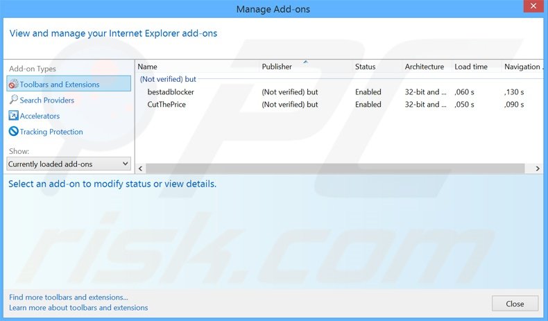 Rimuovere DeskBar da Internet Explorer step 2
