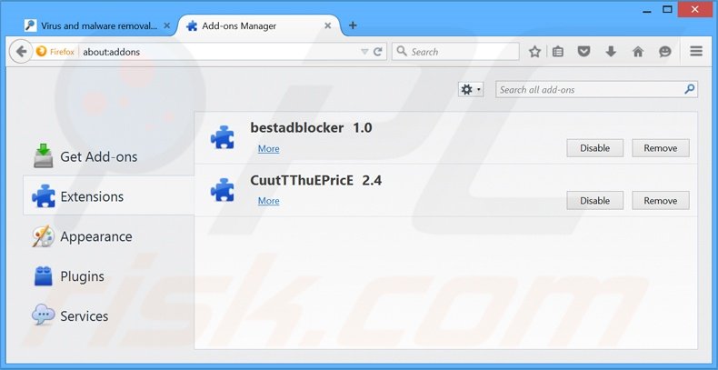 Rimuovere Extreme Blocker adware da Mozilla Firefox step 2