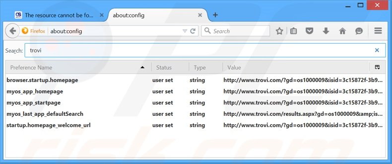Cambia il tuo motore di ricerca predefinito MyOneSearch.net da Mozilla Firefox 