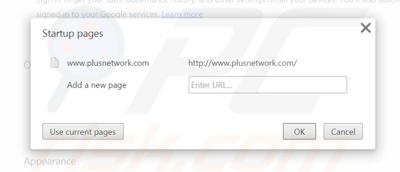 Cambia la tua homepage plusnetwork.com da Google Chrome