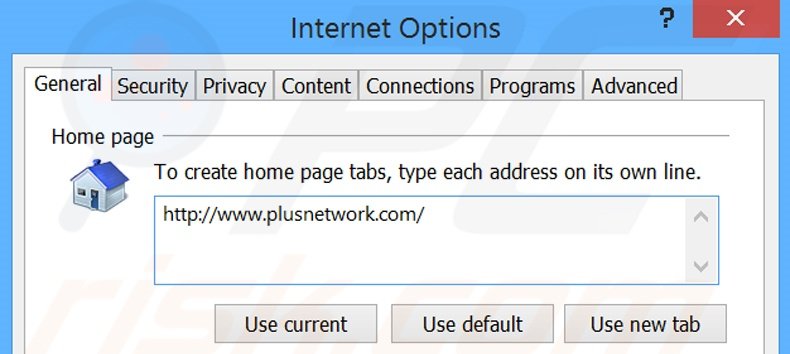 Cambia la tua homepage plusnetwork.com da Internet Explorer