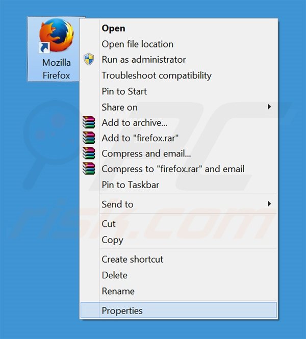 Aggiustare il collegamento rapido a Mozilla Firefox step 1