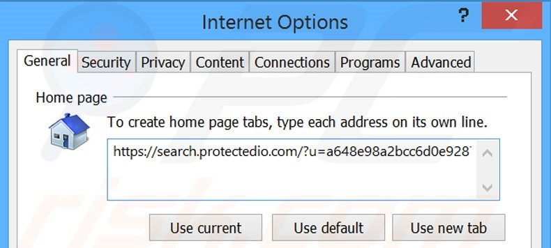 Cambia la tua homepage search.protectedio.com da Internet Explorer 