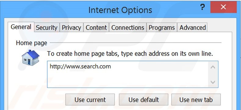 Cambia la tua homepage search.com da Internet Explorer 