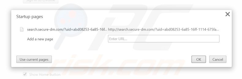 Cambia la tua homepage search.secure-dm.com da Google Chrome