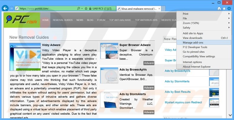 Rimuovere TheAdBlock adware da Internet Explorer step 1