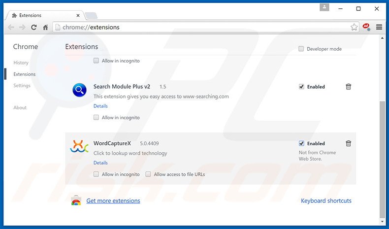 Rimuovere Chedot Browser adware da Google Chrome step 2