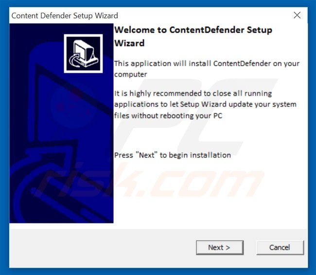 content defender adware installer setup