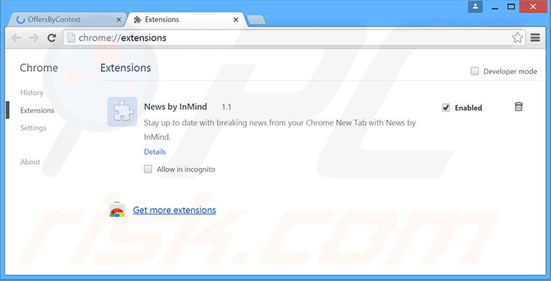 Rimuovere Content Defender adware da Google Chrome step 2