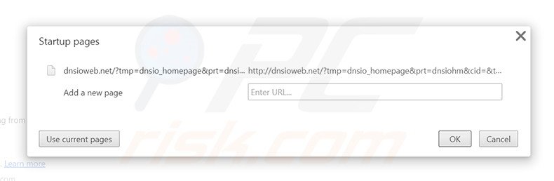 Cambia la tua homepage: dnsioweb.net in Google Chrome 