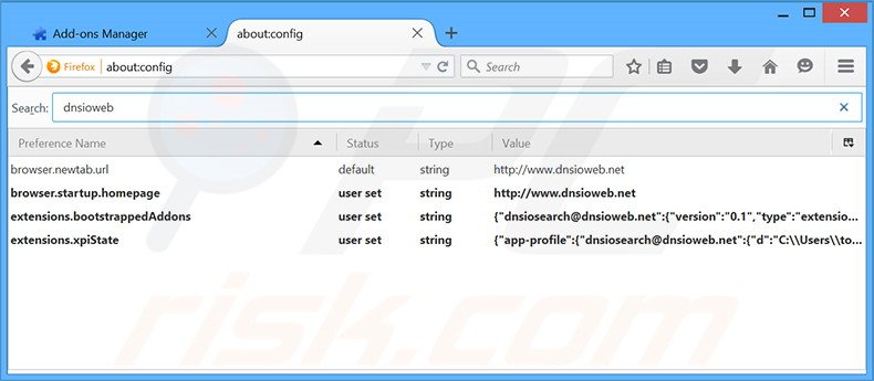 Cambia il tuo motore di ricerca predefinito dnsioweb.net da Mozilla Firefox 