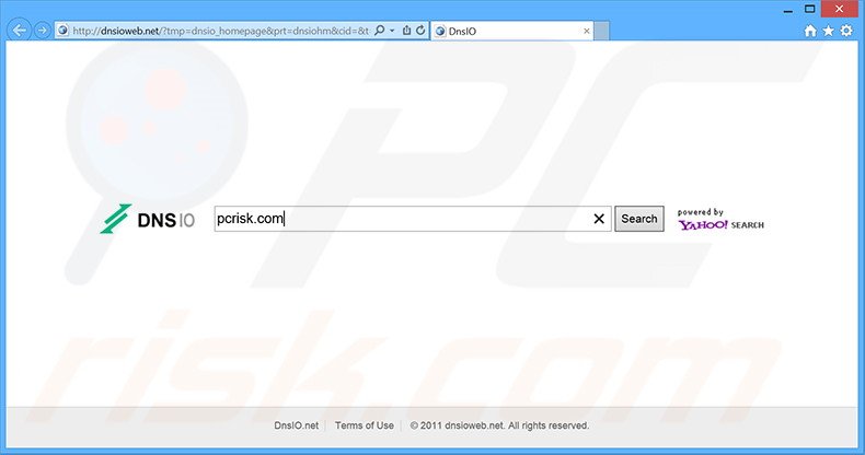 dnsioweb.net browser hijacker