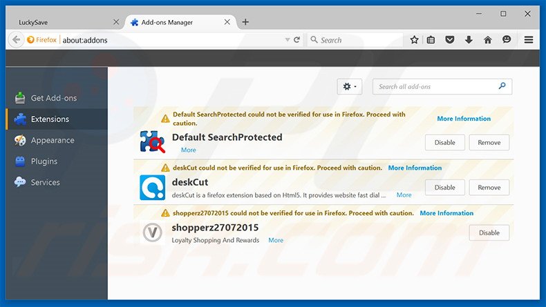 Rimuovere search.emaildefendsearch.com da  Mozilla Firefox 