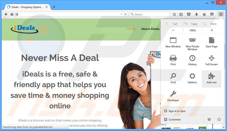 Rimuovere iDeals da Mozilla Firefox step 1