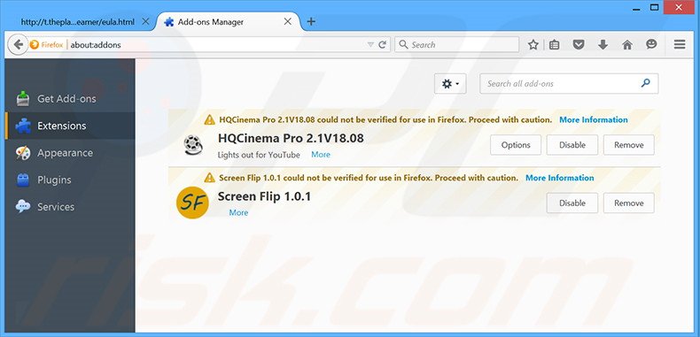 Rimuovere Istreamer adware da Mozilla Firefox step 2