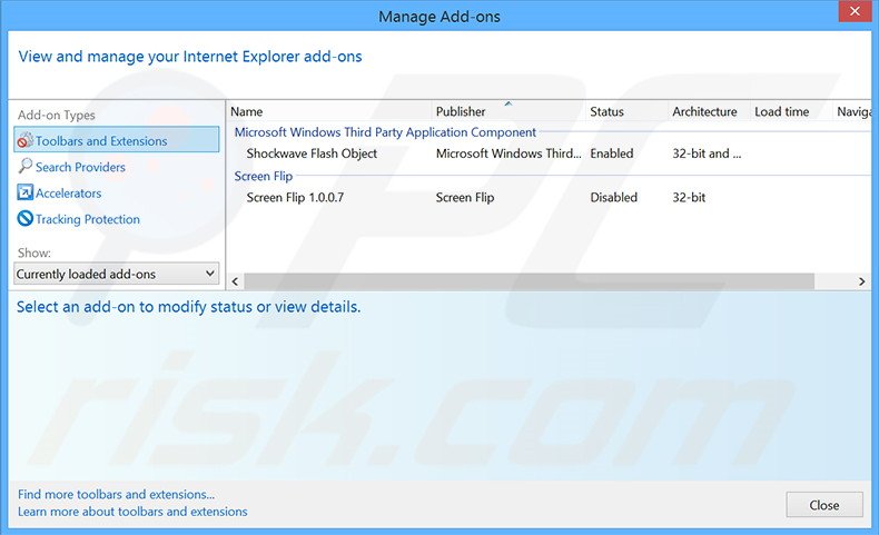 Rimuovere Istreamer adware da Internet Explorer step 2