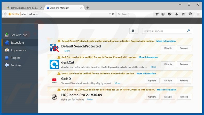 Rimuovere Jogotempo adware da Mozilla Firefox step 2