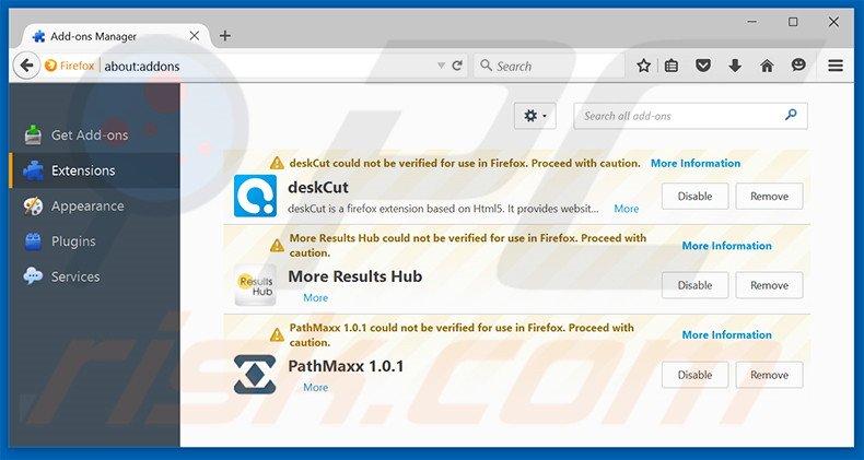 Rimuovere Junk Cleaner da Mozilla Firefox step 2