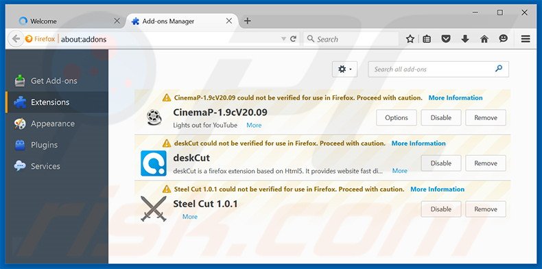 Rimuovere MapsWorld adware da  Mozilla Firefox step 2