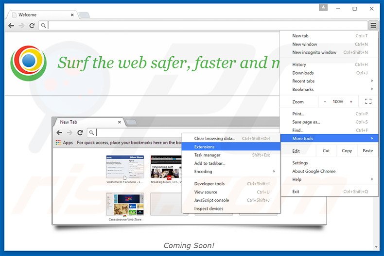 Rimuovere MyBrowser adware da Google Chrome step 1
