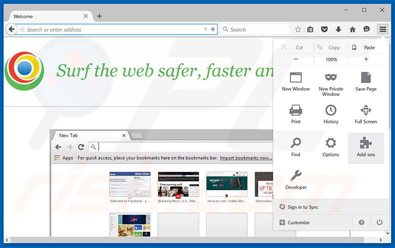 Rimuovere MyBrowser adware da Mozilla Firefox step 1