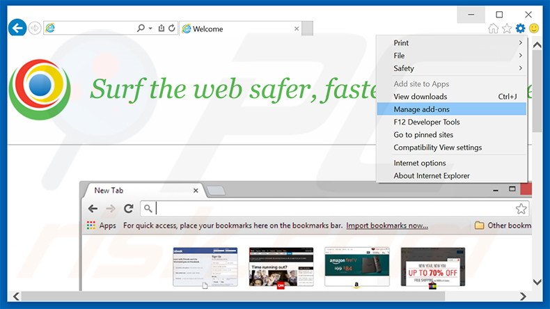 Rimuovere MyBrowser adware da Internet Explorer step 1